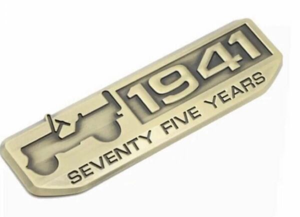 JEEP ジープ 1941 エンブレム ステッカー ゴールド