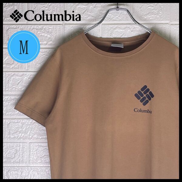【24時間以内 匿名発送】コロンビア ワンポイントロゴ入りTシャツ ベージュ Mサイズ