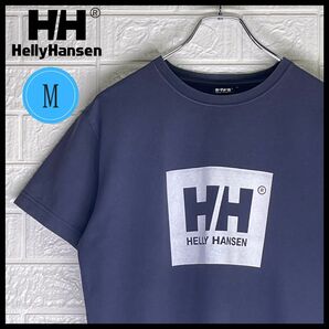 【24時間以内 匿名発送】ヘリーハンセン センターロゴ Tシャツ ネイビー M
