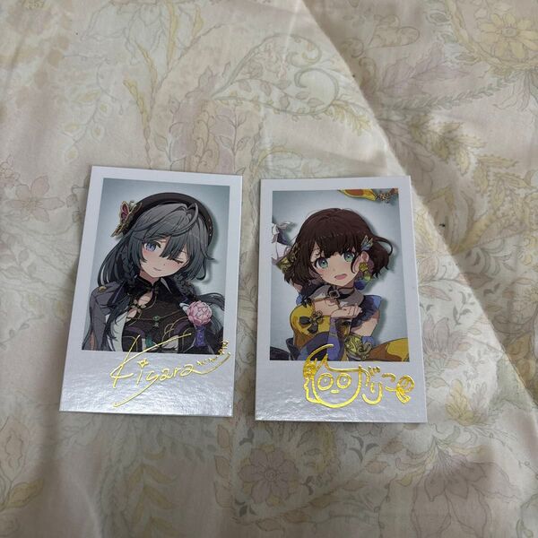 にじさんじ ランダムチェキ風カード いずれ菖蒲か杜若 司賀りこ 綺沙良 箔押しサイン入り