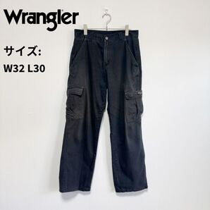 ラングラー カーゴパンツ ワークパンツ W32 L30 ブラック 黒 アメカジ ストリート ミリタリー