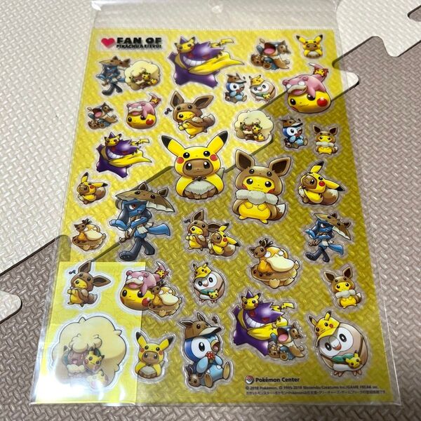 ポケモンセンター限定 PETシール FAN OF PIKACHU&EIEVUI