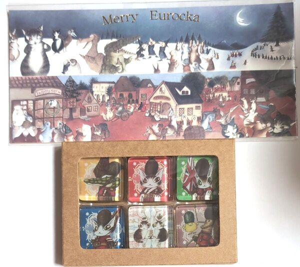 猫のダヤン ガラスマグネット ポストカード 未使用 セット わちふぃーるど