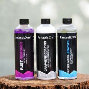 fantastic グラフェンコーティング、水垢除去剤、鉄粉除去剤 各500ml 3本セット