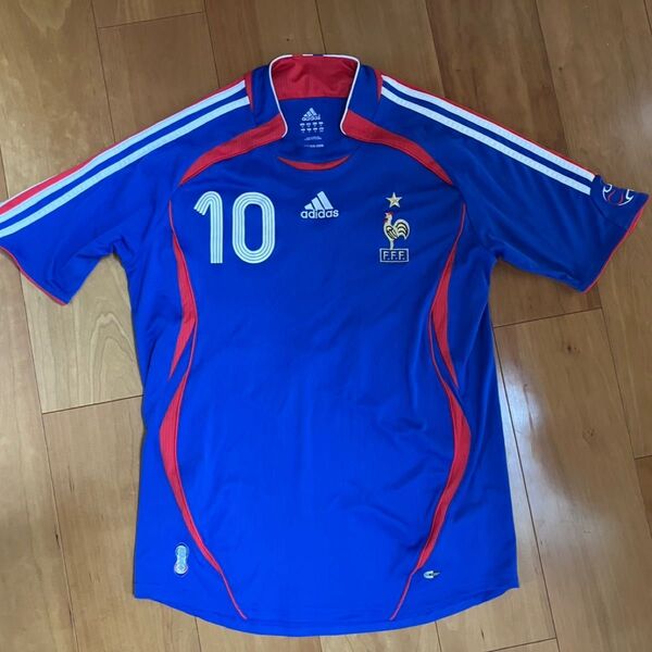 ジダン2006年フランス代表ユニフォームadidas製 Lサイズ