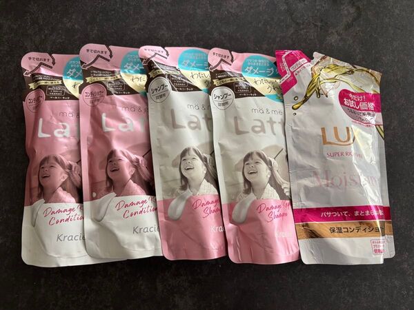 Latte シャンプー コンディショナー 詰め替え4点セット オマケ付