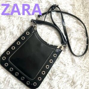【美品】 ZARA ザラ ショルダーバッグ ブラック y2k
