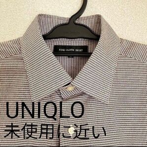 新品 同様 UNIQLO 長袖シャツ 長袖 千鳥 千鳥格子