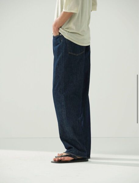 25SS AURALEE HARD TWIST DENIM WIDE PANTS 32