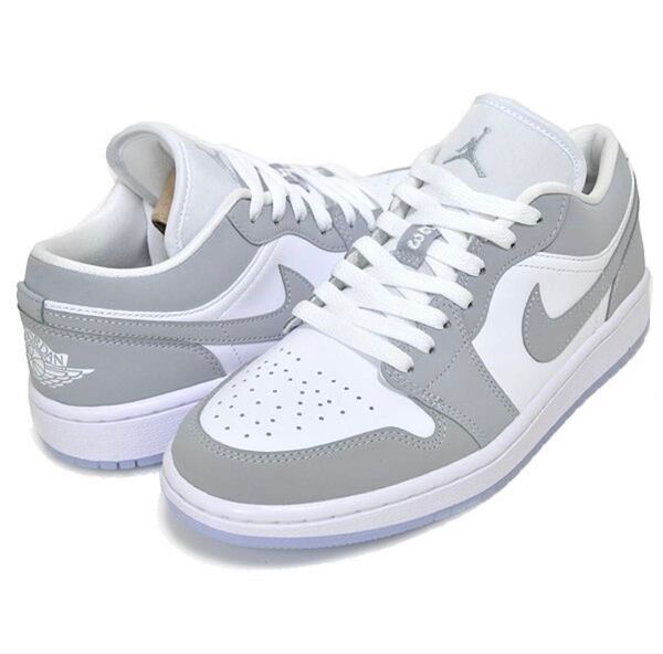 Nike WMNS Air Jordan 1 Low ホワイト/グレー 24.5cm