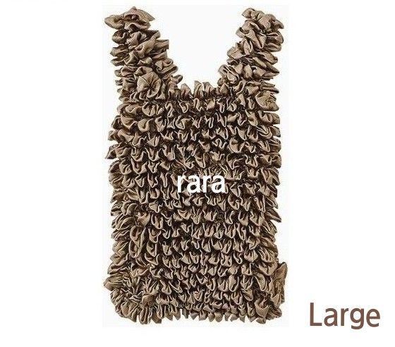 のびーるエコバックLargeベージュ くしゅくしゅ絞り たたまない 男女兼用大容量 raraサワフジ 未使用