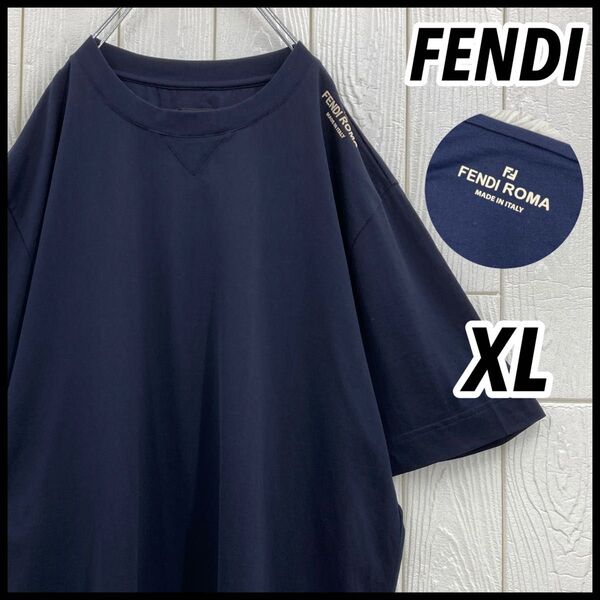 【入手困難!!】希少XL FENDI フェンディー ショルダーロゴ Tシャツ