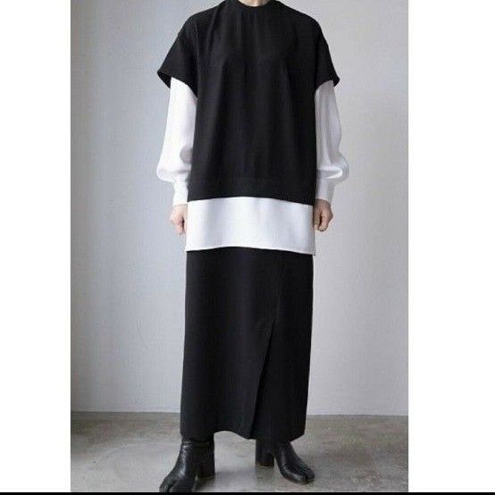 enfold T-SHIRT-LAYERED DRESS
