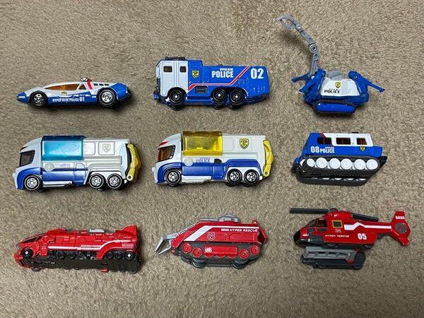 ハイパーブルーポリス ハイパーレスキュー 9台セット