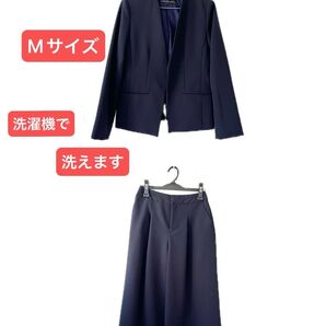 レディースフォーマル セットアップ ネイビー Mサイズ パンツスーツ