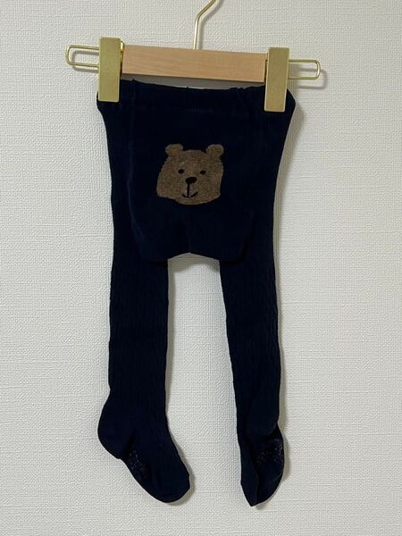 GAP ベビータイツ クマ柄 紺色 12-24M