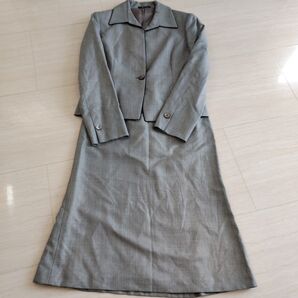 日本製 Aquascutum スカートスーツ11号 #18 セットアップ スーツ セットアップスーツ