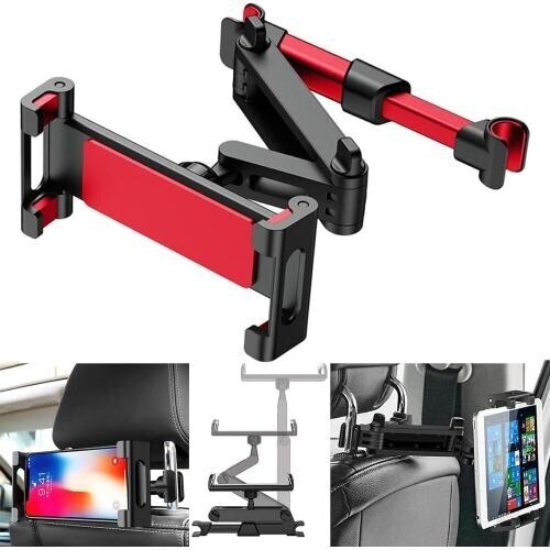 タブレット 車載ホルダー 後部座席 【新登場】 ヘッドレスト ホルダー 伸縮アームスタンド ヘッドレストシャフト取