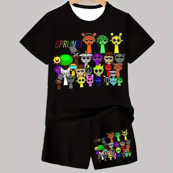 スプランキー SPRUNKI Tシャツ 半袖 短パン 子供服 キッズ 上下セット
