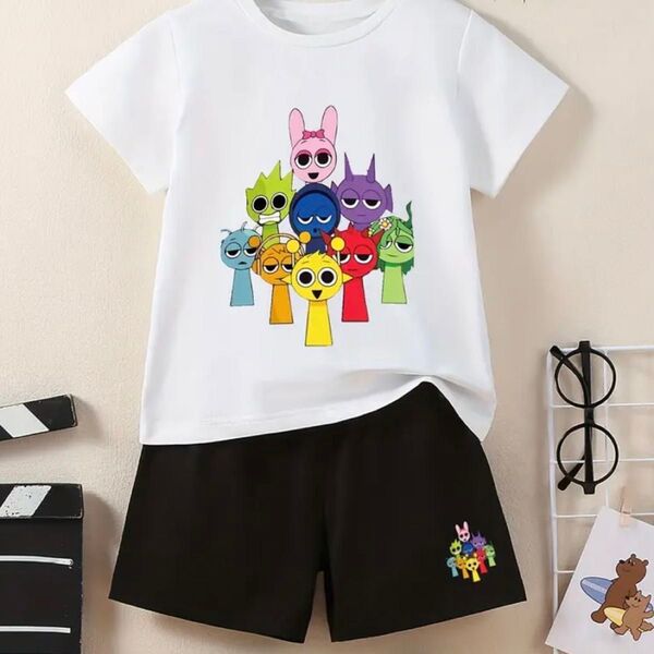 スプランキー SPRUNKI Tシャツ 半袖 短パン 子供服 キッズ 上下セット