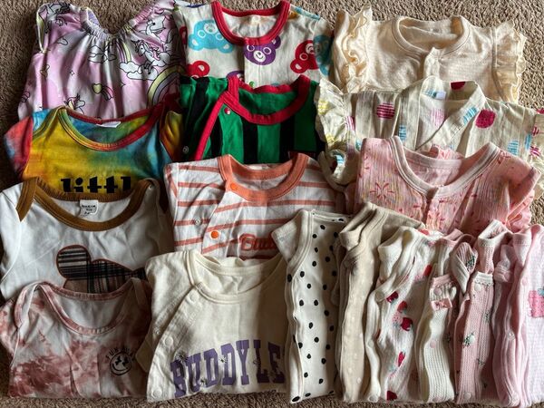 ベビー服 3-6m 60-70センチ ロンパース 女の子 まとめ売り 甚平
