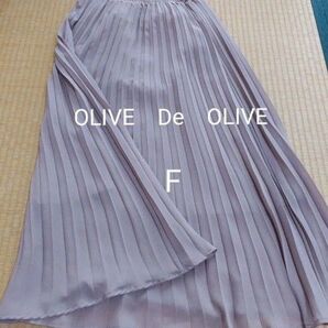 OLIVE des OLIVE プリーツスカート くすみピンク F