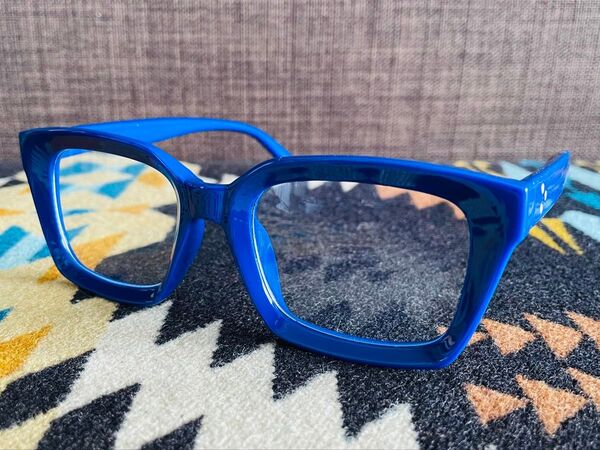 レトロ リーディンググラス おしゃれ 老眼鏡 BLUE 度数 1.0
