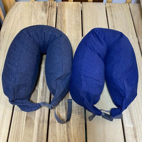 無印良品 ネックピロー 2個セット グレー ネイビー