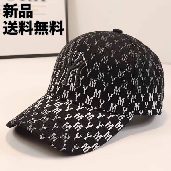 激レア★新品 NYモノグラムグラデロゴ ブラック ベースボールキャップ CAP 帽子 ストリート好きな方へオススメ \SALE中/
