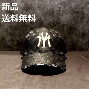 激レア物★新品 NYモノグラムロゴ ブラック ベースボールキャップ CAP 帽子 ストリート好きな方へオススメ \SALE開催中/