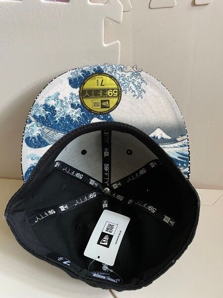 NEW ERA 59FIFTY 59FIFTY 浮世絵 葛飾北斎 神奈川沖浪裏 ブラック 新品タグ付きキャップ 7 3/8