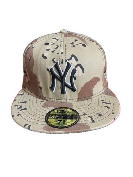 NEW ERA ニューヨークヤンキース キャップ 7 3/8 58.7cm迷彩柄 チョコチップカモ デザートカモ