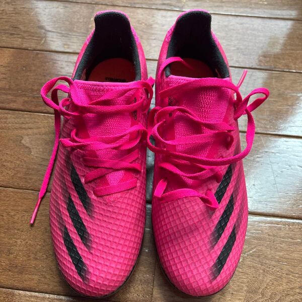 アディダス adidas エックスゴースト (FY1093) ショックPNK/コアBL 23.5 サッカー スパイク ジュニア