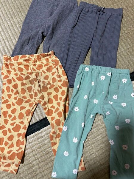 パンツ スパッツ 西松屋 しまむら 80cm 保育園 保育園着 洗い替え 4枚セット UNIQLO ボトムス