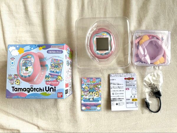 たまごっちユニ Tamagotchi Uni ピンク 未使用 エンジェル ユニ カバー付き