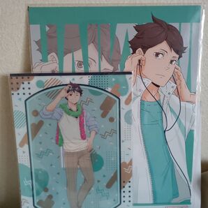 ハイキュー クリアファイル2枚一組(及川徹&岩泉一) 一番くじイラストボード(及川徹)