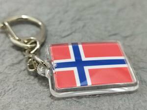 【新品】ノルウェー キーホルダー 国旗 NORWAY キーチェーン/キーリング