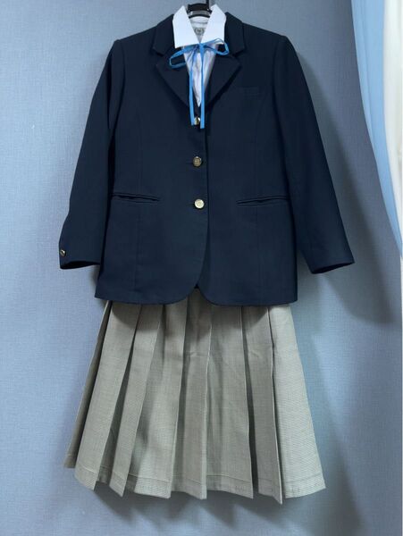 制服一式 ブレザー 学生服 女子 制服 リボン 千鳥格子 プリーツ