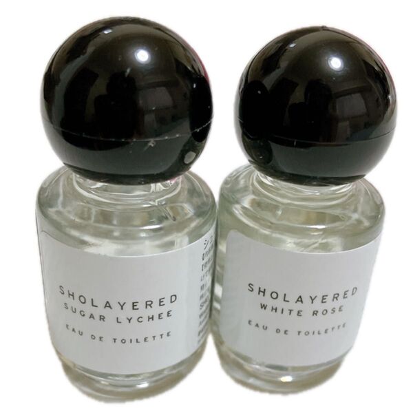 【雑誌付録・未使用】SHOLAYERED オードトワレ シュガーライチ 5ml&ホワイトローズ 5ml 2点セット
