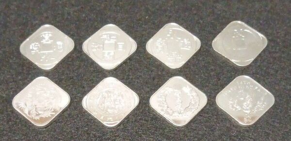 造幣局発行 純銀ちびメダル 8種【古銭 ver】