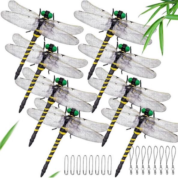 8匹※虫除けおにやんま 人気トンボ君フィギュア 効果 帽子ゴルフ ブローチ 蚊よけ虫除けオニヤンマ スズメバチ対策