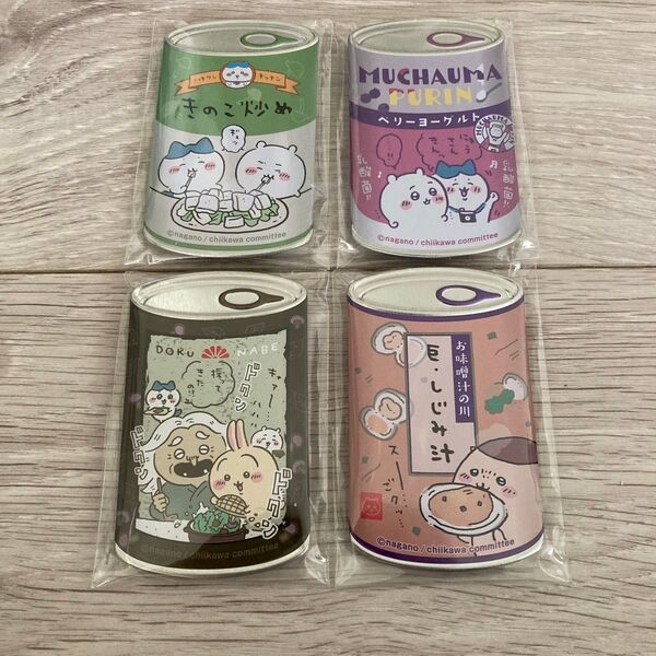 ちいかわ mitamemo 缶バッジ ちいかわ ハチワレ うさぎ くりまんじゅう 4点
