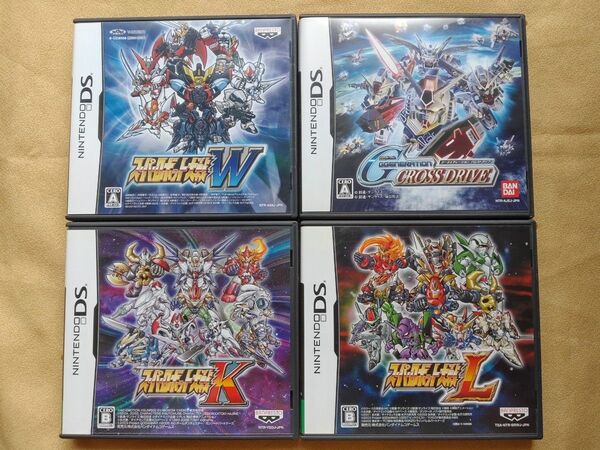 DSソフト SDガンダム Gジェネレーション クロスドライブ スーパーロボット大戦 K L W まとめ売り 4枚セット 中古品