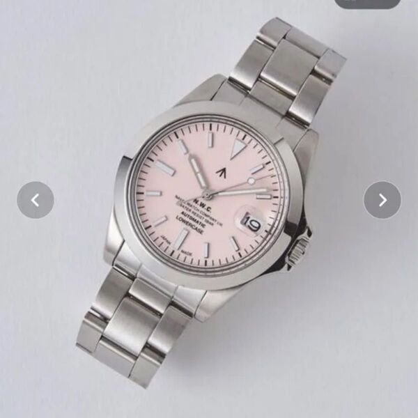 Naval watch 自動巻き腕時計 ライトピンク UNITED ARROWS別注 美品 日本製 40mm