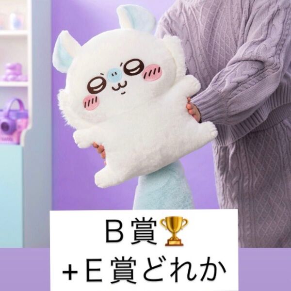 ちいかわだらけくじ B賞 抱っこサイズぬいぐるみ +おまけE賞お好きなもの(全7種どれでも)