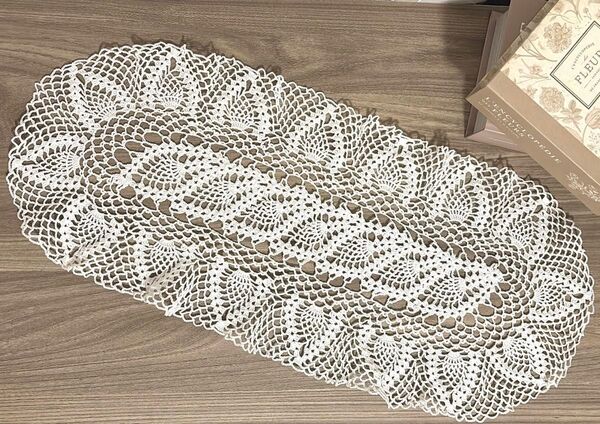 ハンドメイド 手編み 敷物 ドイリー