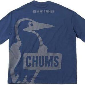 チャムス オーバーサイズド ブービー Tシャツ ネイビー
