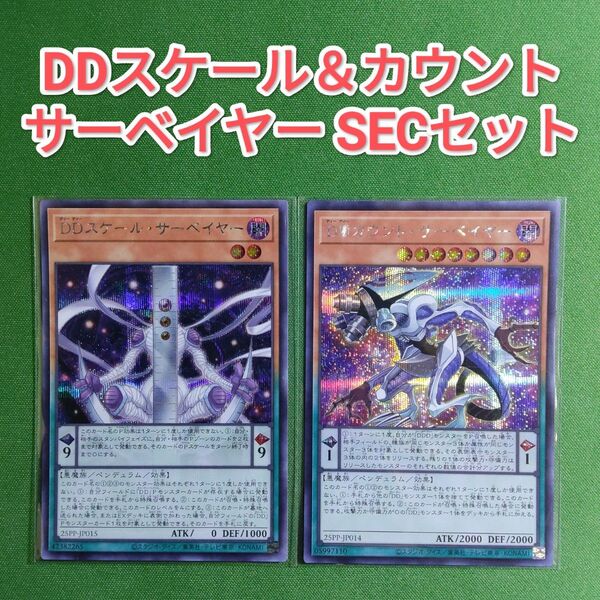 遊戯王 DDスケール・サーベイヤー & DD カウント・サーベイヤー シークレットレア プレミアムパック2025 シク ①