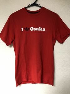 アディダスオリジナルスadidasOriginals赤Tシャツ大阪Osaka未使用デッドストック