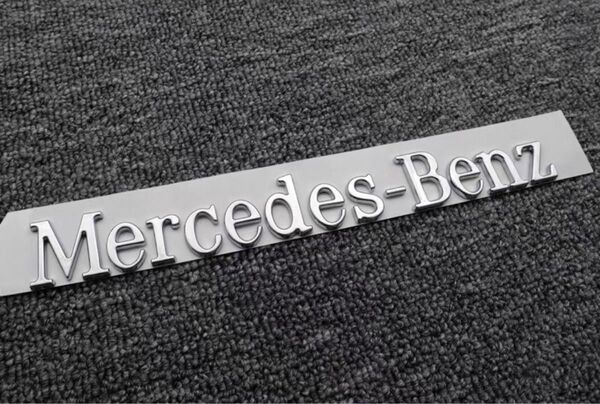 メルセデスベンツ エンブレム バッジ 3Dロゴ ステッカー AMG風 デコレーション シルバー グロス仕上げ 貼り付けタイプ